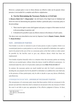 However, a proper party is one in whose absence an effective order can be passed; whose
presence is not needed for a complete