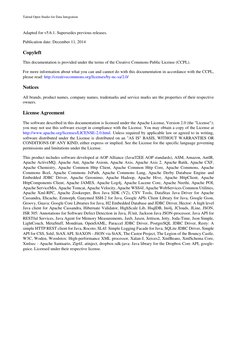 Talend Open Studio for Data Integration
Adapted for v5.6.1. Supersedes previous releases.
Publication date: December 11, 2014