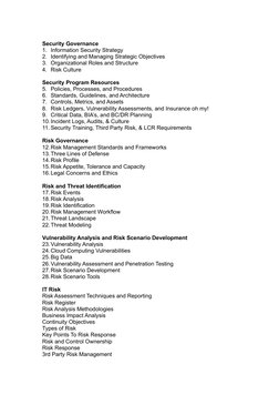 Security Governance
1. Information Security Strategy
2. Identifying and Managing Strategic Objectives
3. Organizational Roles