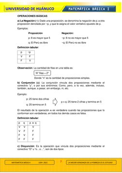 7 
 
UNIVERSIDAD DE HUÁNUCO 
MATEMÁTICA  BÁSICA  I 
LA MEJOR VENGANZA DE LA POBREZA ES EL ESTUDIO  
MATEMÁTICA BÁSICA I