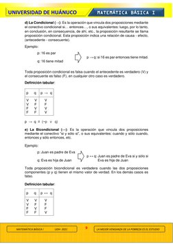 9 
 
UNIVERSIDAD DE HUÁNUCO 
MATEMÁTICA  BÁSICA  I 
LA MEJOR VENGANZA DE LA POBREZA ES EL ESTUDIO  
MATEMÁTICA BÁSICA I