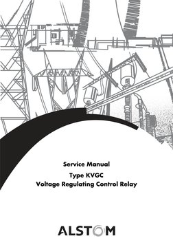Service Manual
Type KVGC
Voltage Regulating Control Relay
