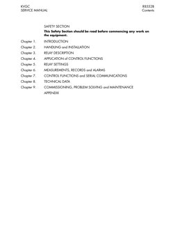 SAFETY SECTION
This Safety Section should be read before commencing any work on
the equipment.
Chapter 1.
INTRODUCTION
Chapte