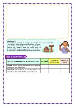 ¿Sabías que…?  
Antonio Meucci, hace más de dos siglos aproximadamente, fue el in