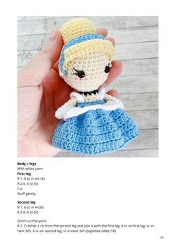 Free Cinderella Amigurumi Pattern | PDF | Crochet | Amigurumi