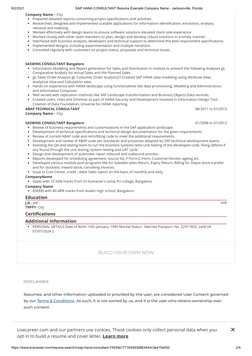 9/2/2021
SAP HANA CONSULTANT Resume Example Company Name - Jacksonville, Florida
https://www.livecareer.com/resume-search/r/s