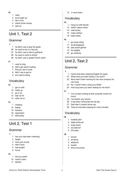Intermediate Tests Answer Keys A | PDF