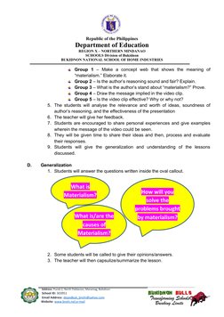 Republic of the Philippines
Department of Education
REGION X – NORTHERN MINDANAO
SCHOOLS Division of Bukidnon
BUKIDNON NATION