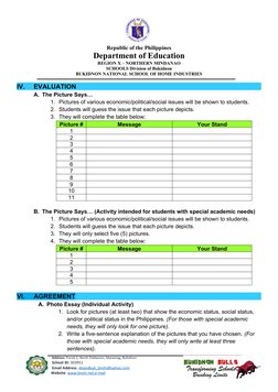 Republic of the Philippines
Department of Education
REGION X – NORTHERN MINDANAO
SCHOOLS Division of Bukidnon
BUKIDNON NATION