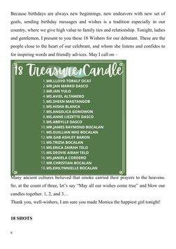 18th Birthday Debut Program Flow | PDF | Birthdays