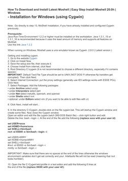 Moshell Installation Guide for Windows | PDF | Computer File | Software