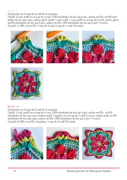 Ronda 9
Comenzar en el esp de 2 cad de la esquina.
*(puff, 2 cad, puff) en el esp de 2 cad, vTD alrededor de los sig 2 pts, s