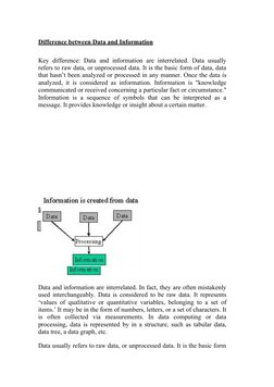 Distinguishing Data from Information | PDF | Data | Information