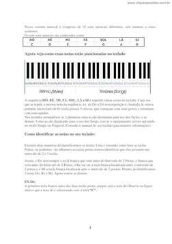 3 
 
Nosso sistema musical é composto de 12 sons musicais diferentes: sete naturais e cinco 
acidentes. 
Os sete sons naturai