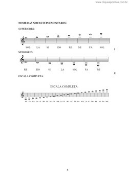 8 
 
 
NOME DAS NOTAS SUPLEMENTARES: 
 
SUPERIORES: 
I
NFERIORES: 
E
ESCALA COMPLETA: