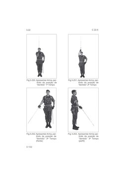 C 22-5
3-102
Fig 3-250. Apresentar-Arma, par-
tindo da posição de
³Sentido´ 1º Tempo
Fig 3-251. Apresentar-Arma, par-
tindo d