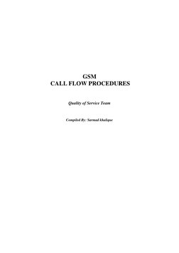 GSM 
 CALL FLOW PROCEDURES 
 
 
 
Quality of Service Team 
 
 
 
Compiled By: Sarmad khalique