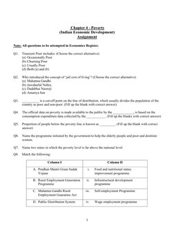 Poverty Assignment for Class 12 Economics | PDF | Poverty | Poverty ...