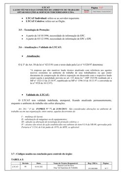 LTCAT
 LAUDO TÉCNICO DAS CONDIÇÕES DO AMBIENTE DE TRABALHO 
OPTAR SOLUÇÕES & SERVIÇOS TERCEIRIZADOS LTDA.
Página  7/17
Revisã