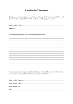 Group Project Declaration Form | PDF