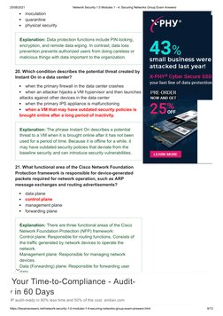 Network Security 1.0 Modules 1 - 4 - Securing Networks Group Exam ...