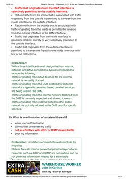 Network Security 1.0 Modules 8 - 10 - ACLs and Firewalls Group Exam ...