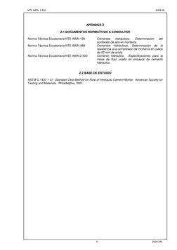 NTE INEN  2 502  
 
2009-08      
 
2009-546  
-4-
 
 
 
 
 
APÉNDICE Z 
 
Z.1 DOCUMENTOS NORMATIVOS A
