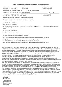 EMEB “ENGENHEIRO AGRÔNOMO URBANO DE ANDRADE JUNQUEIRA”. 
 
SEMANA DE 26 A 30/07               ETAPA 20