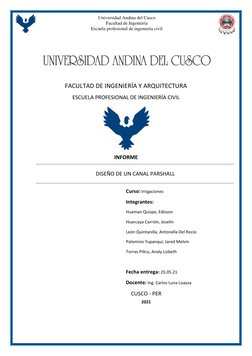 Universidad Andina del Cusco 
Facultad de Ingeniería 
Escuela profesional de ingeniería civil 
  
 
 
 
 
FACULTAD DE INGENIE