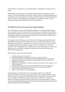 mind. Therefore, it’s imperative to create and maintain a comprehensive cloud governance 
model.
Implementing a governance pl