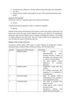 •
Uniting diversity, differences will show different things than others and will produce 
new ones.
•
Find out what is needed