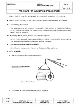 Cable Laying and Termination Procedure | PDF | General Contractor ...