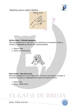 Mudras para cada Chakra                                 
 
Guía: Selene Lucero 
6 
 
 
 
 
  
 
Quinto chakra - Vishudha (gar