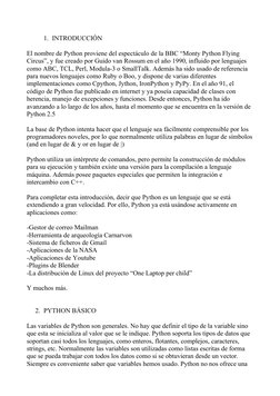 Origen y Análisis del Lenguaje Python | PDF | Python (lenguaje de ...
