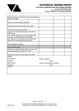 Commissioning Plan Checklist Template | PDF | Engineering | Computing