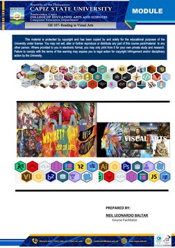 Reading Visual Arts Module MODULE 1-Reading in Visual Arts | PDF | Aesthetics | Beauty