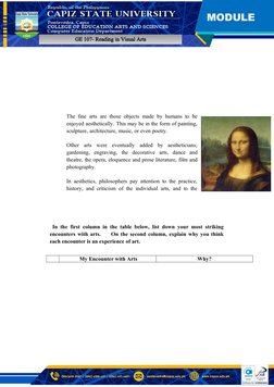 Reading Visual Arts Module MODULE 1-Reading in Visual Arts | PDF | Aesthetics | Beauty