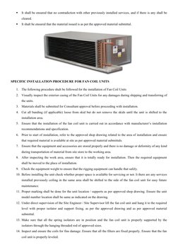 FCU Installation Method Statement | PDF | Pipe (Fluid Conveyance) | Tools