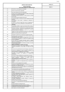 5  de  8
ME.FC.11
 
Versión: 12
GERENCIA MEDICAMENTOS
GUÍA DE AUDITORÍA
EN ESTABLECIMIENTOS FARMACÉUTICOS
116
Se cuenta con u