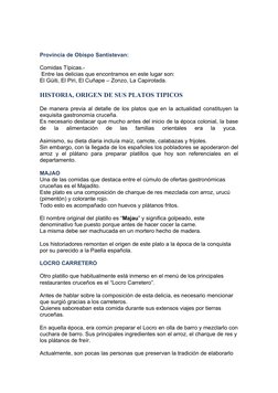 Platos Típicos de Santa Cruz, Bolivia | PDF | Alimentos | Comida y bebida