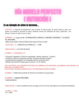 2 COMIDA : >> ALMUERZO 3 x 2 
 
+ Verduras y Vegetales x 3 (brócoli, espárragos, vainitas, zanahoria – al vapor ) 
+ Proteína