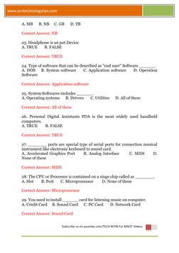 MSCIT Exam Objective Questions 2025 | PDF | Graphical User Interfaces ...