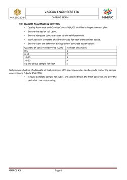 Capping Beam Method Statement | PDF | Concrete | Deep Foundation