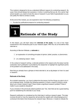 Research Rationale Example Pdf Writing the Rationale of Research | PDF | Reason | Attention