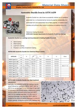 ASTM A439 D2 Austenitic Ductile Iron Guide | PDF | Casting | Casting ...