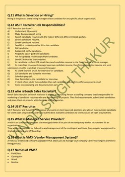 US IT Recruiter Interview Guide | PDF | Asylum Seeker | Recruitment