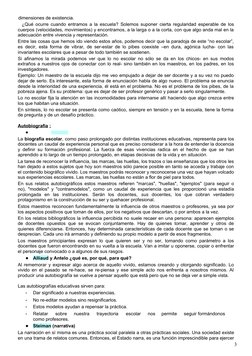 dimensiones de existencia.
¿Qué ocurre cuando entramos a la escuela? Solemos suponer cierta regularidad esperable de los
cuer