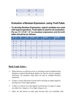 Basic Logic Gates : 
– When Shannon used Boolean logic in switching circuit of telephone then 
Engineers realized
