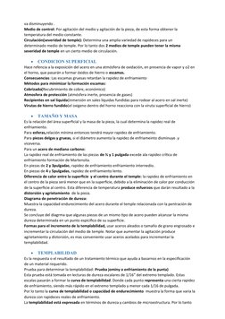 va disminuyendo . 
Medio de control: Por agitación del medio y agitación de la pieza, de esta forma obtener la 
temperatura d