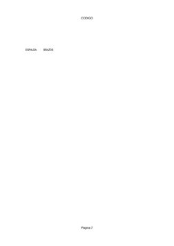 CODIGO
Página 7
ESPALDA
BRAZOS
